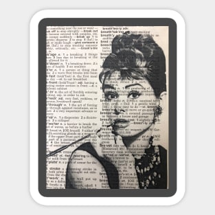 Audrey on Dictionary Page Sticker